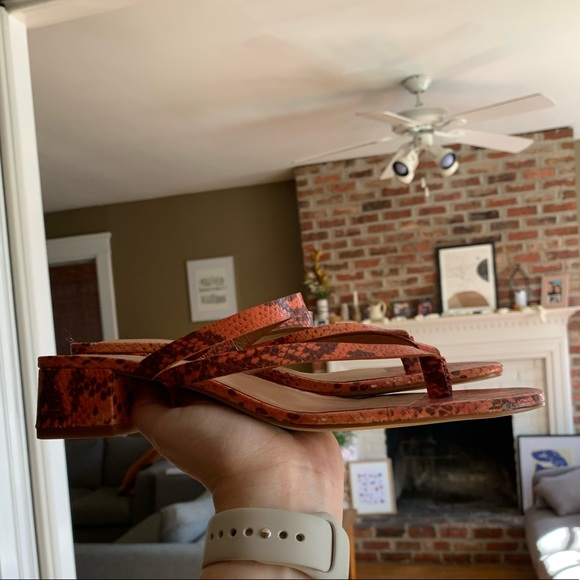 Madewell The Amber Sandal in Snake Embossed Leather, NEW WITH TAGS - Picture 9 of 10